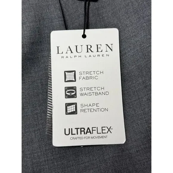 NWT Lauren Ralph Lauren Men's Classic Fit Wool Gray Dress Pants - Size 40x31.5 - Picture 7 of 9